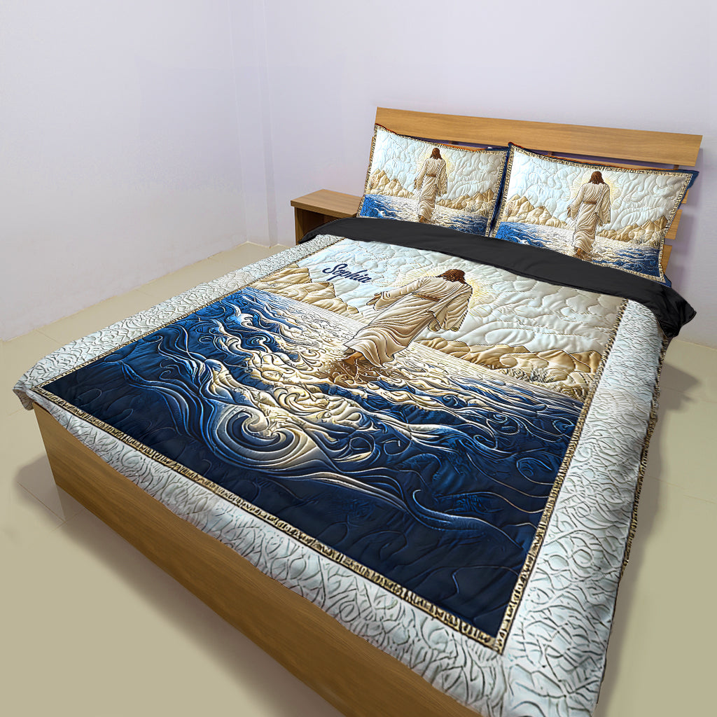 Walking On Water - Personalized Christian Bedding Set