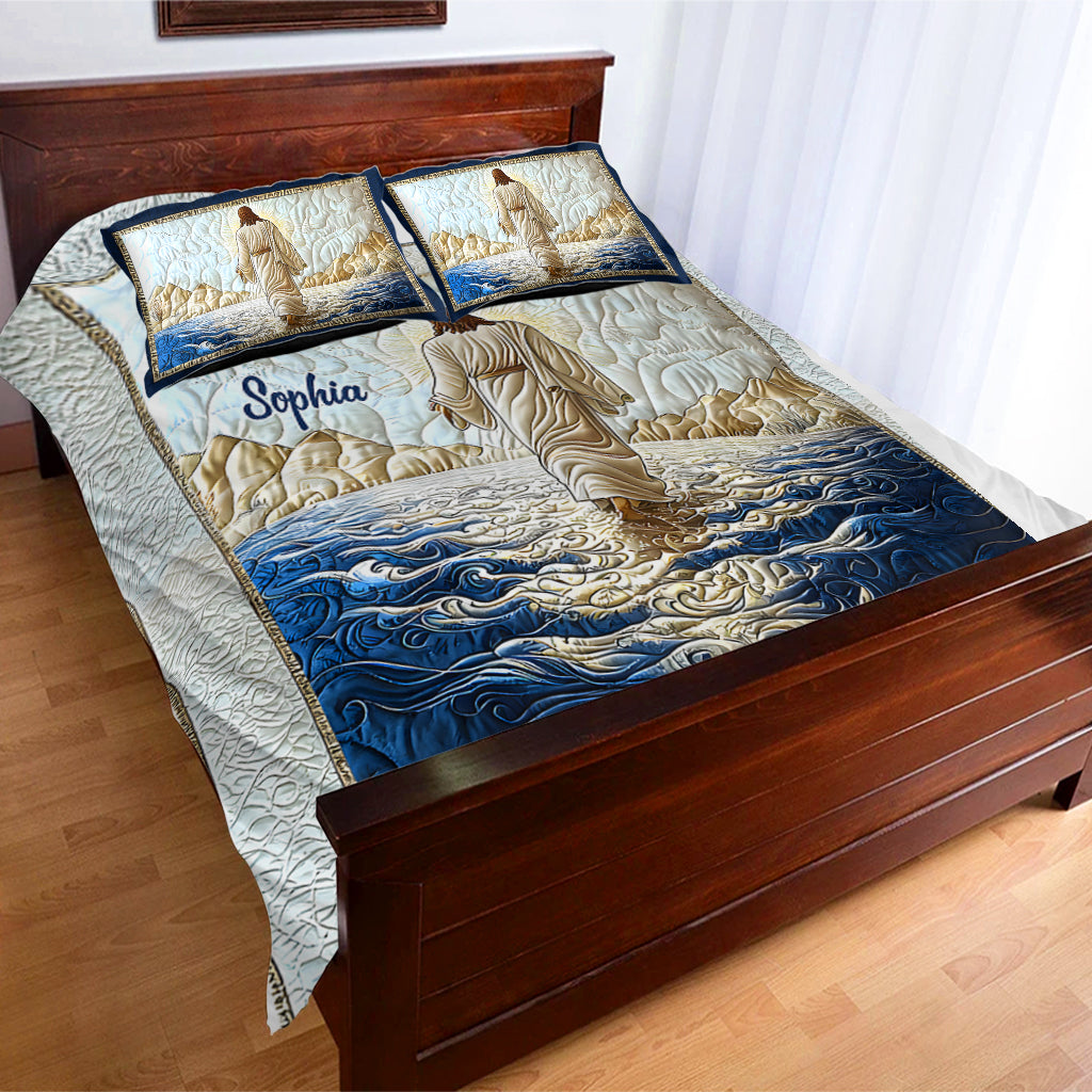 Walking On Water - Personalized Christian Bedding Set