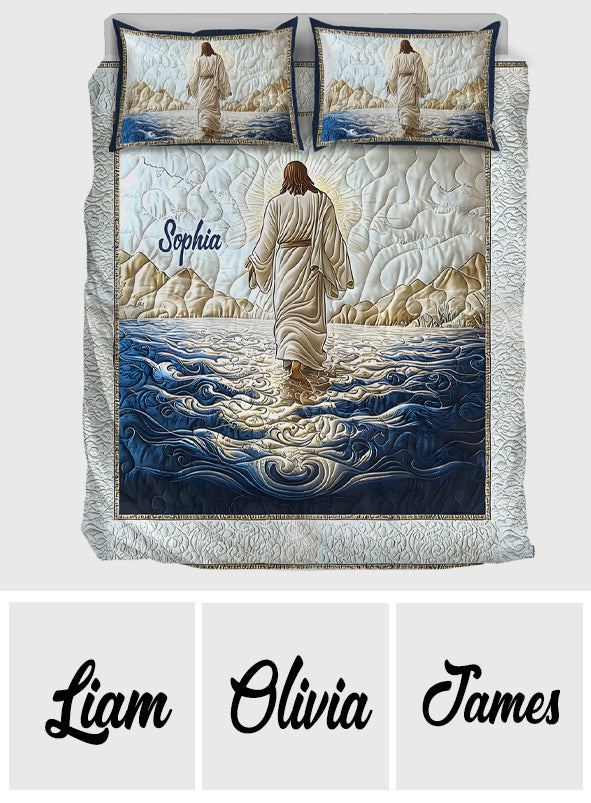 Walking On Water - Personalized Christian Bedding Set
