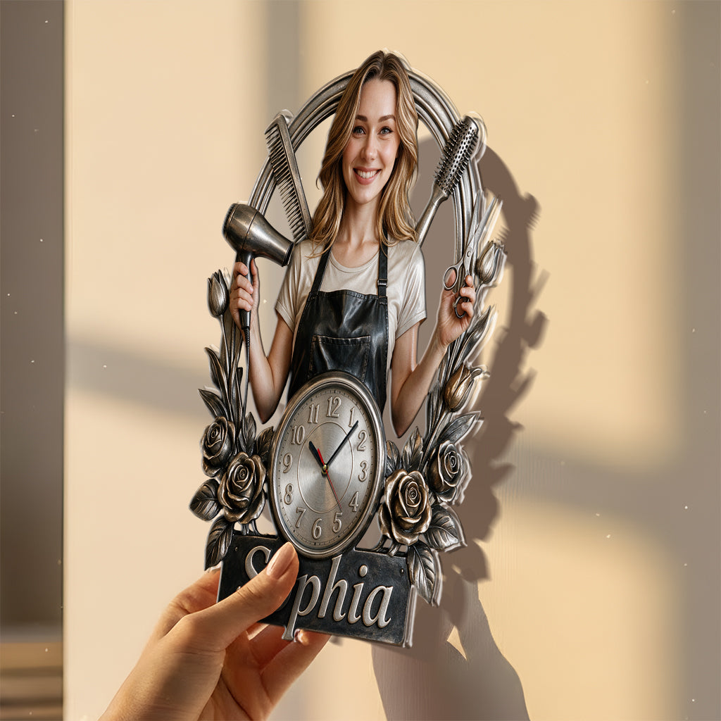 Hairdresser - Personalized Hairdresser Acrylic Wall Clock