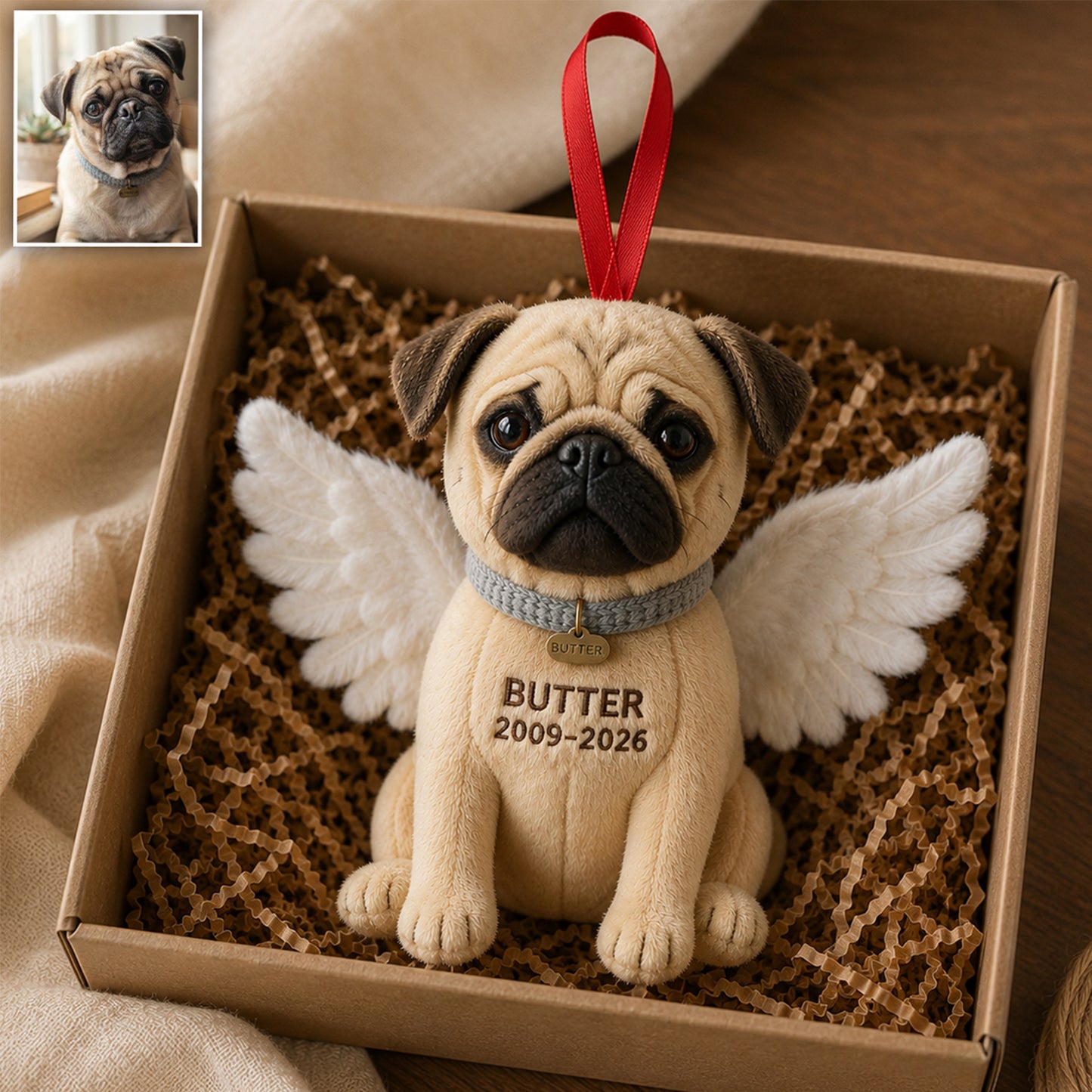 I'm Always With You - Personalized Dog Plush Ornament