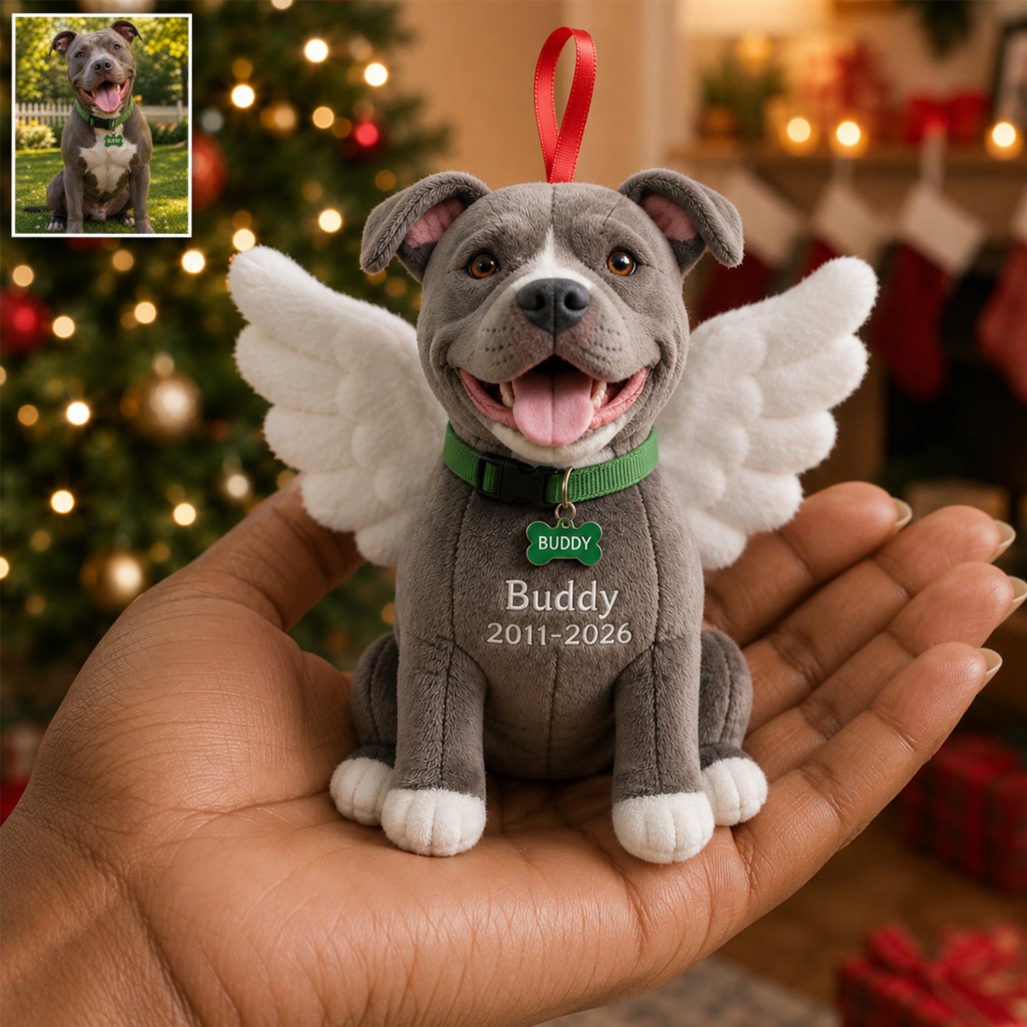 I'm Always With You - Personalized Dog Plush Ornament