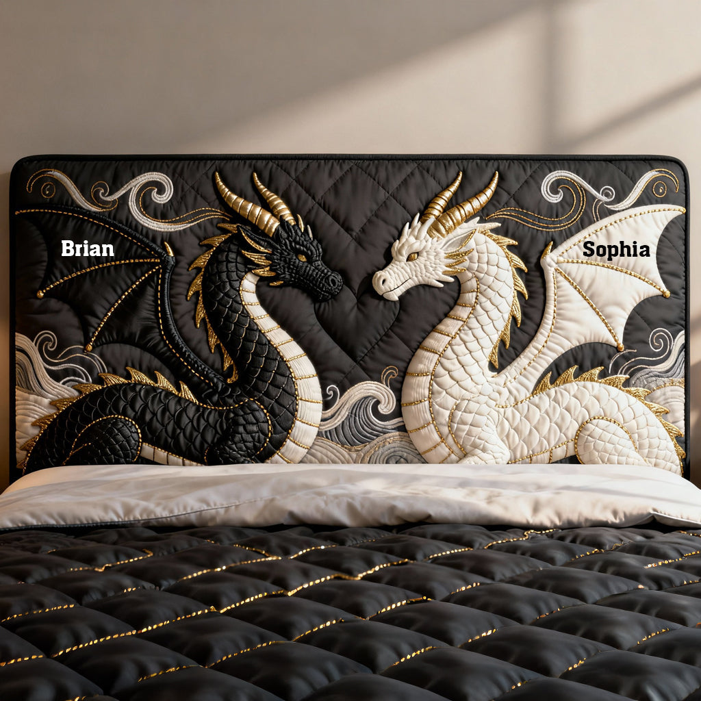 You & Me We Got This - Personalized Dragon Headboard Slipcover