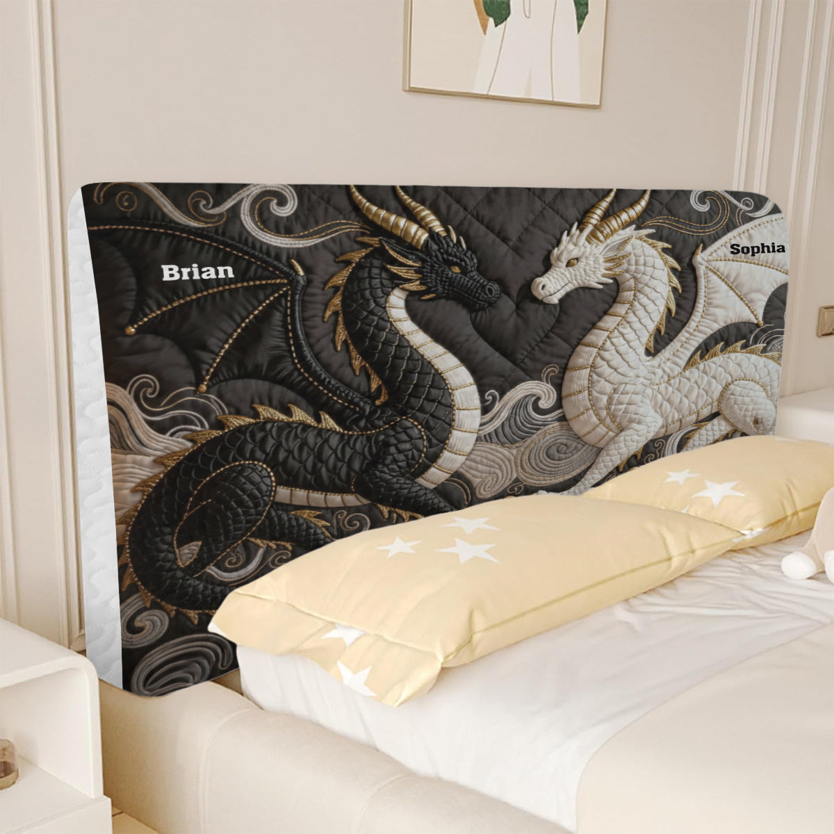 You & Me We Got This - Personalized Dragon Headboard Slipcover