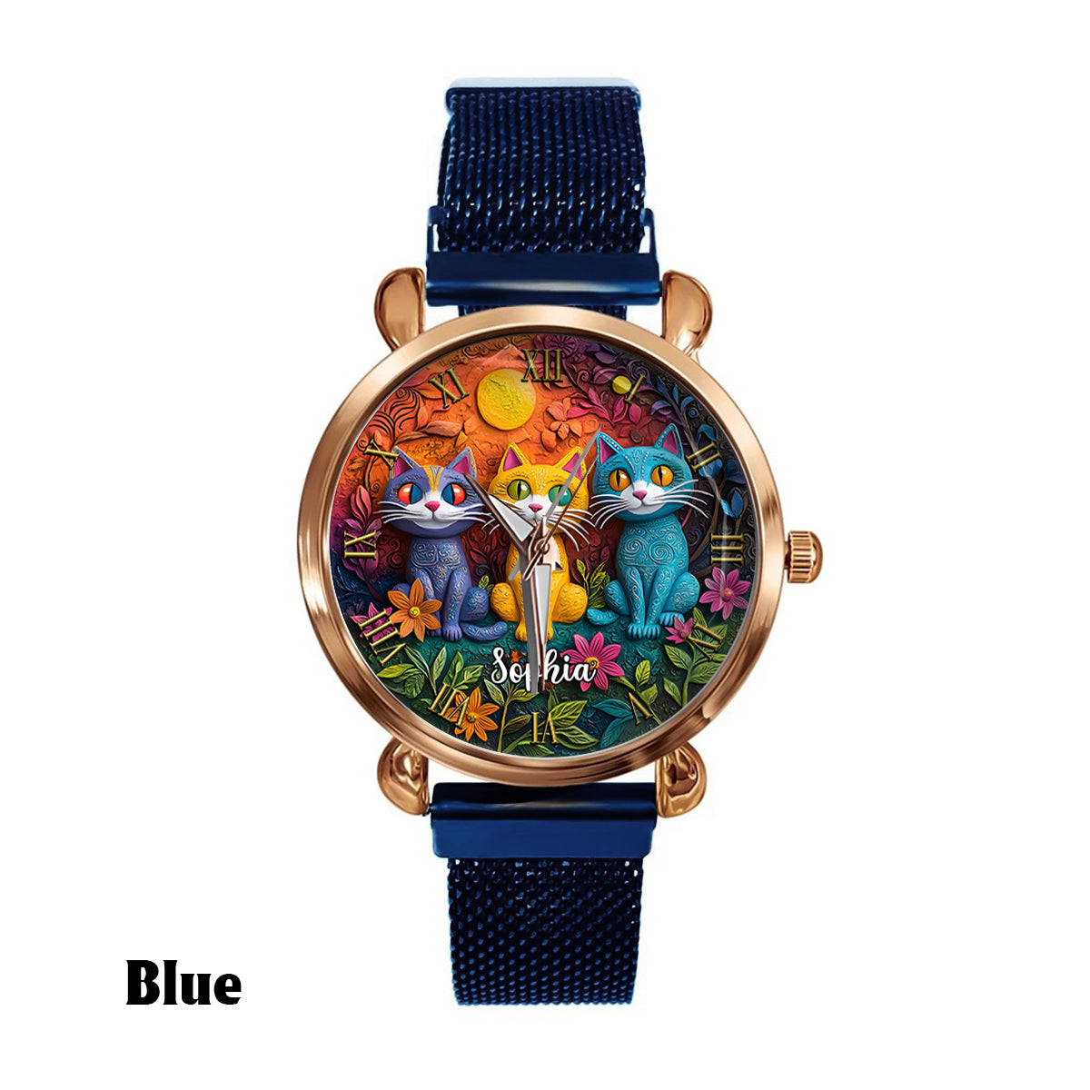 Bohemian Cat - Personalized Cat Women Hand Watch