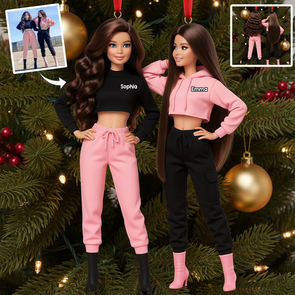 Gift For Her - Personalized Bestie Custom Made 3D Minifigure Ornament