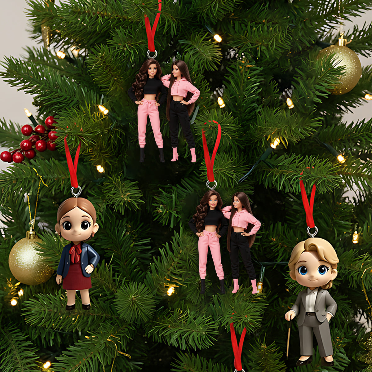 Gift For Her - Personalized Bestie Custom Made 3D Minifigure Ornament