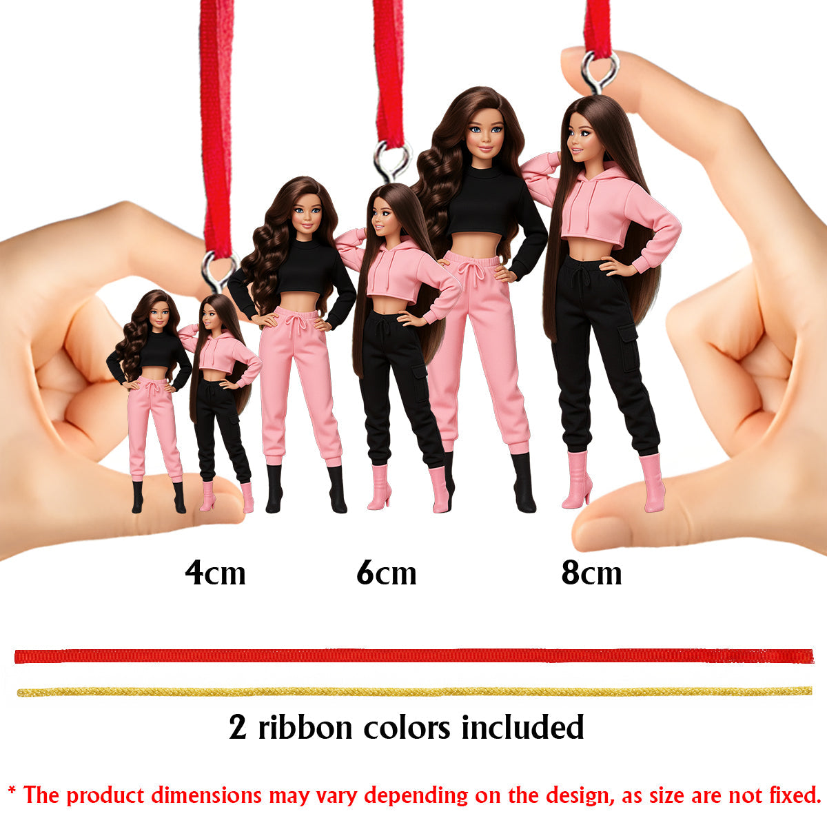 Gift For Her - Personalized Bestie Custom Made 3D Minifigure Ornament