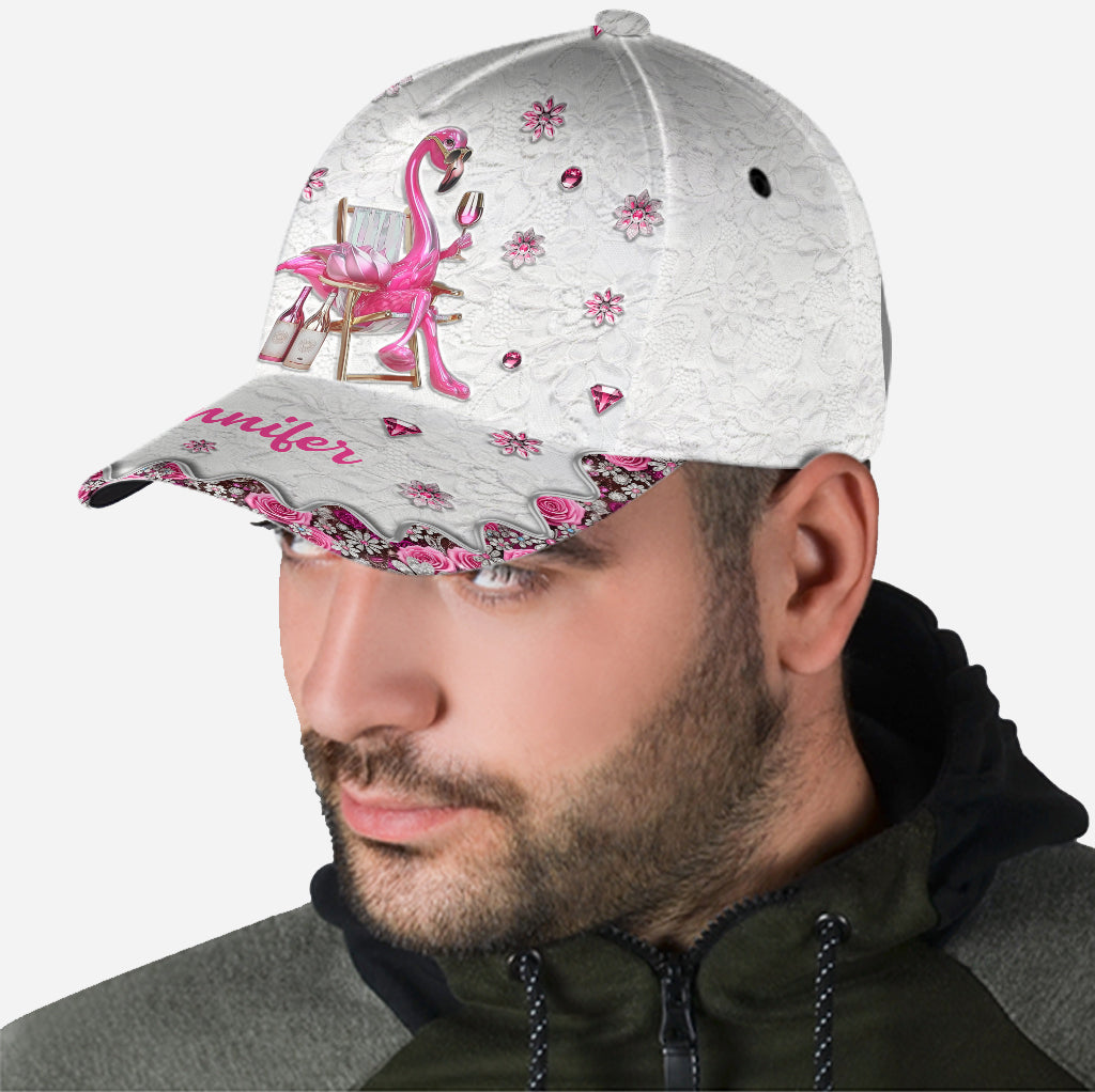 Be a Flamingo In a Flock of Pigeons - Personalized Flamingo Classic Cap