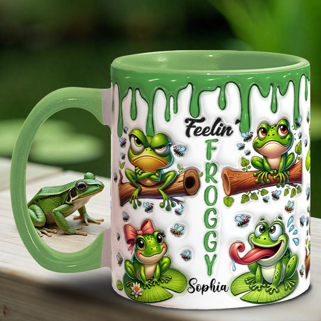 Fellin' Froggy - Personalized Frog Accent Mug