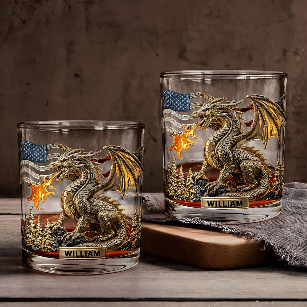 Cool Dragon - Personalized Dragon Whiskey Glass