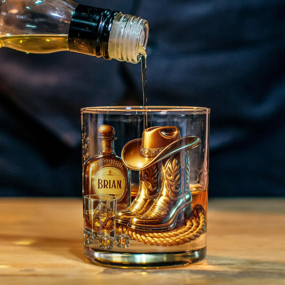 Cowboy & Whiskey - Personalized Whisky Whiskey Decanter Set