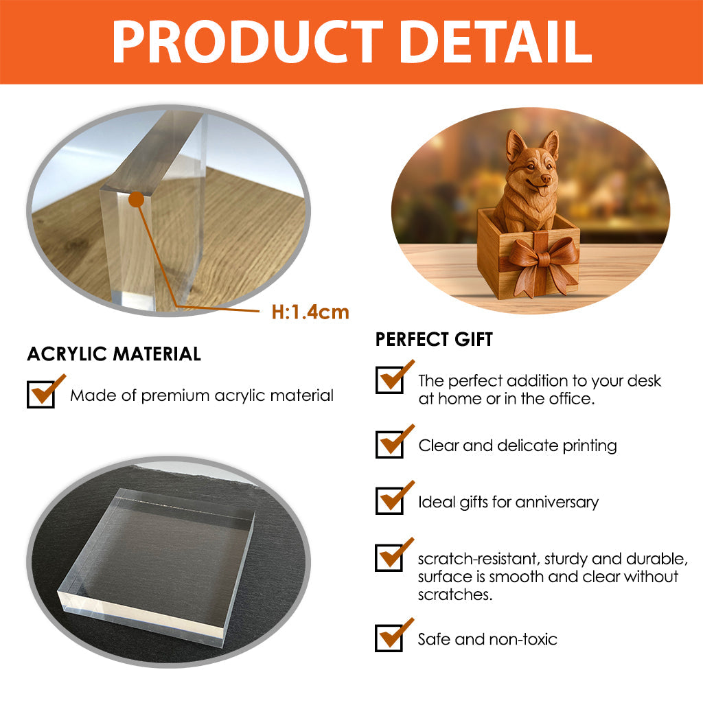 I Love My Dog - Personalized Dog Custom Shaped Acrylic Plaque