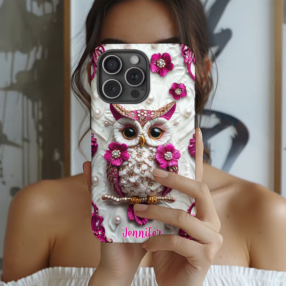 Beautiful Owl - Personalized Owl Full Print Phone Case