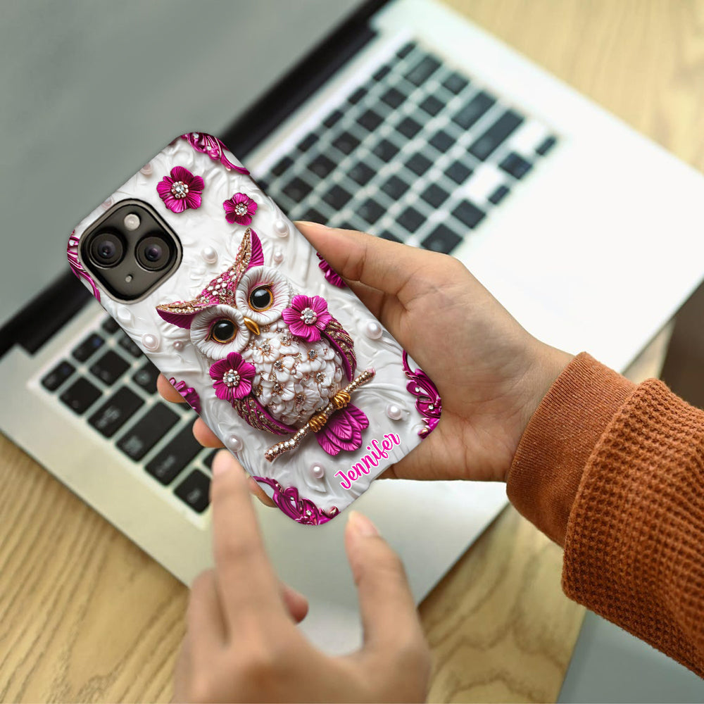 Beautiful Owl - Personalized Owl Full Print Phone Case
