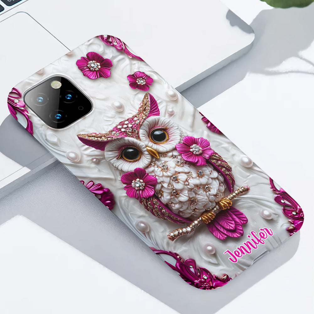 Beautiful Owl - Personalized Owl Full Print Phone Case