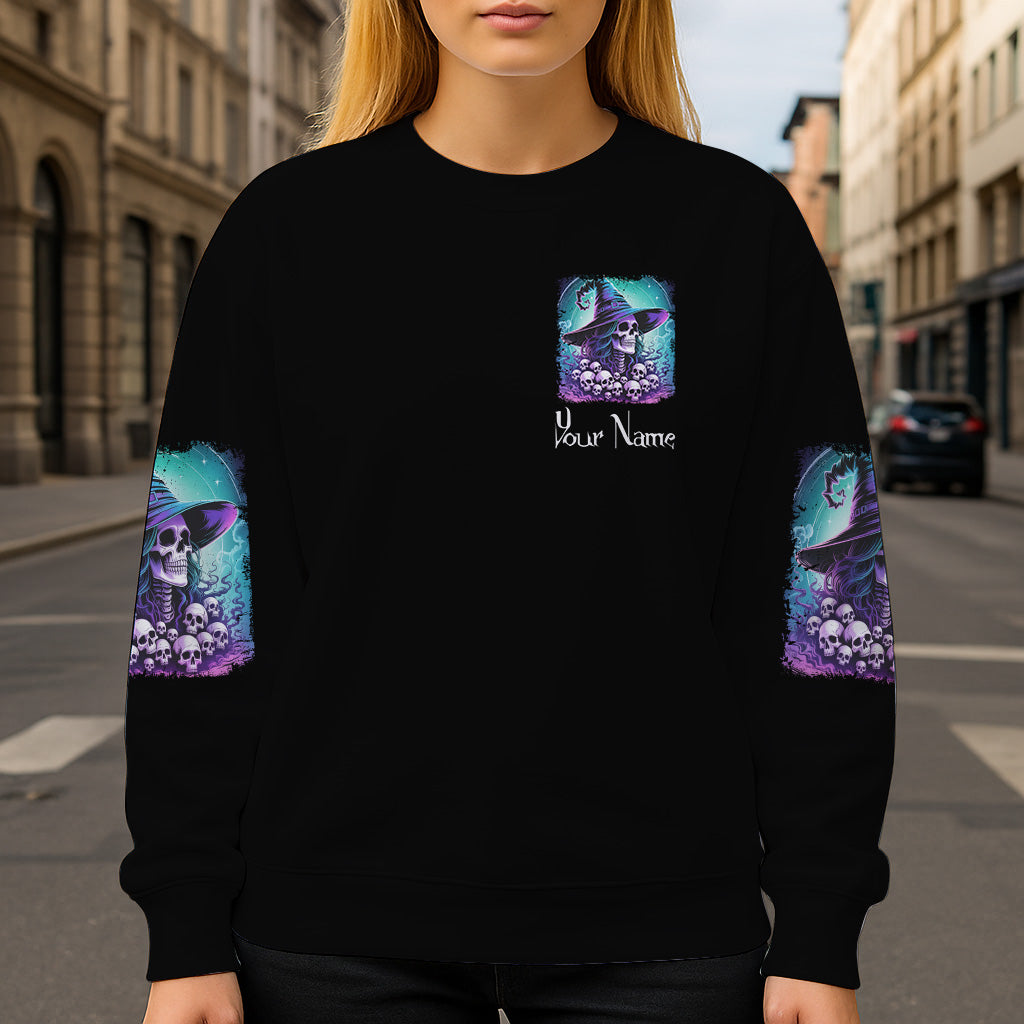 She Trained A Witch - Personalized Witch All Over Shirt