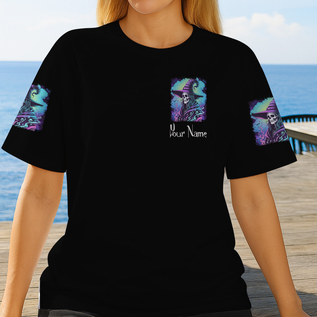 She Trained A Witch - Personalized Witch All Over Shirt