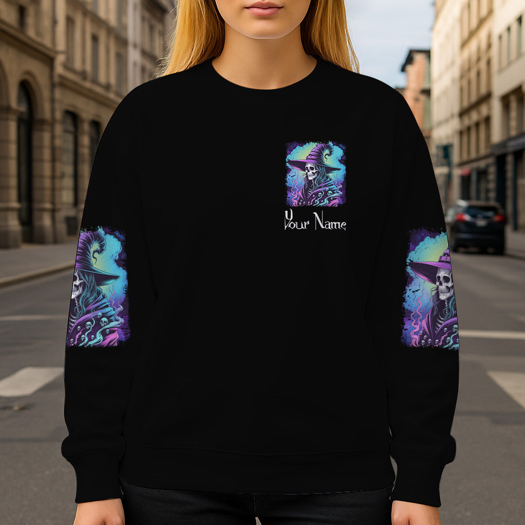 She Trained A Witch - Personalized Witch All Over Shirt