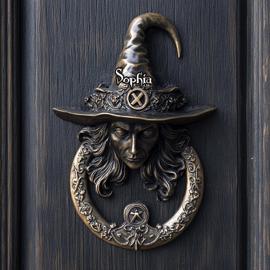 Dark Magic - Personalized Witch Cut Metal Sign