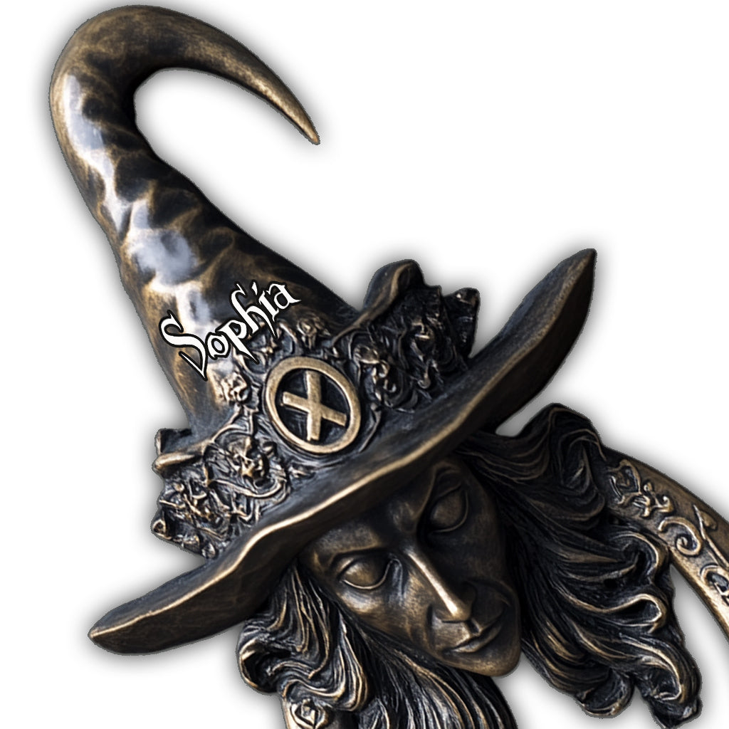 Dark Magic - Personalized Witch Cut Metal Sign