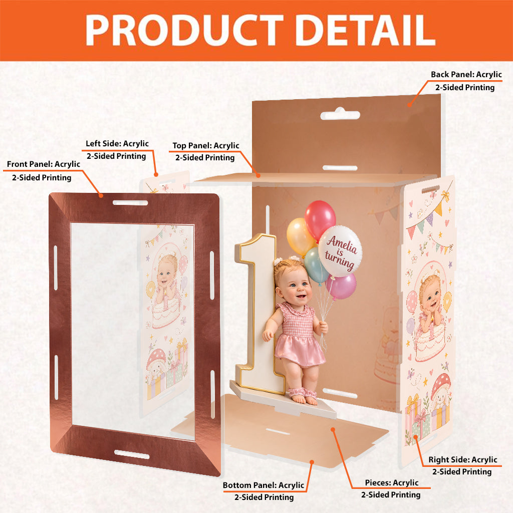 Personalized 45th Birthday Middle-Aged Latino Man Acrylic Display Box