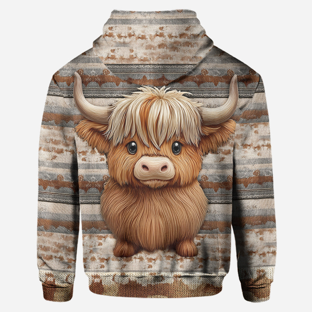 Cute Highland Cow - Personalized Highland Cow Hoodie and Leggings