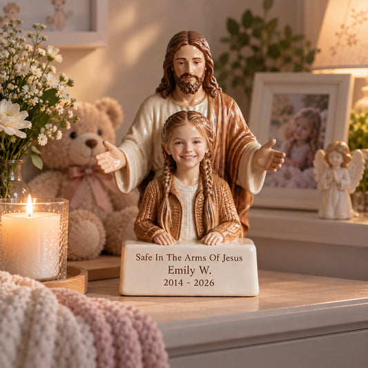 The Arms Of Jesus - Personalized Memorial 3D Plaque