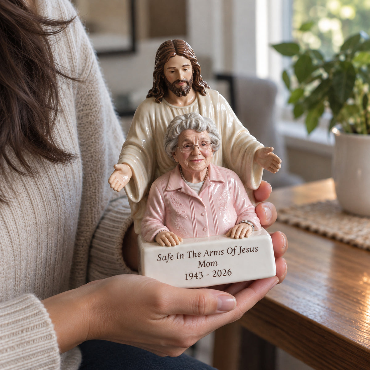 The Arms Of Jesus - Personalized Memorial 3D Plaque