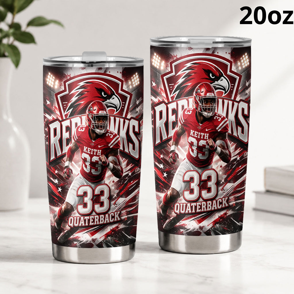Custom From Any Photo - Personalized Football Tumbler