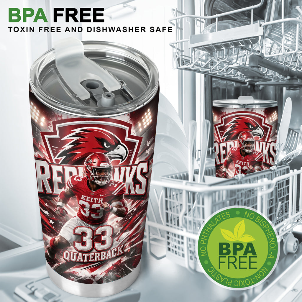 Custom From Any Photo - Personalized Football Tumbler