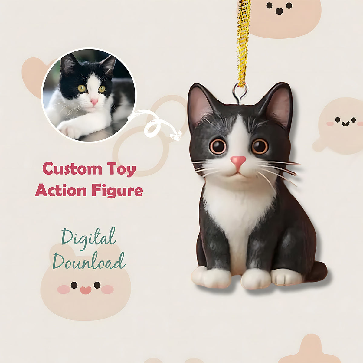 Pet Christmas - Personalized Dog Custom Made 3D Minifigure Ornament