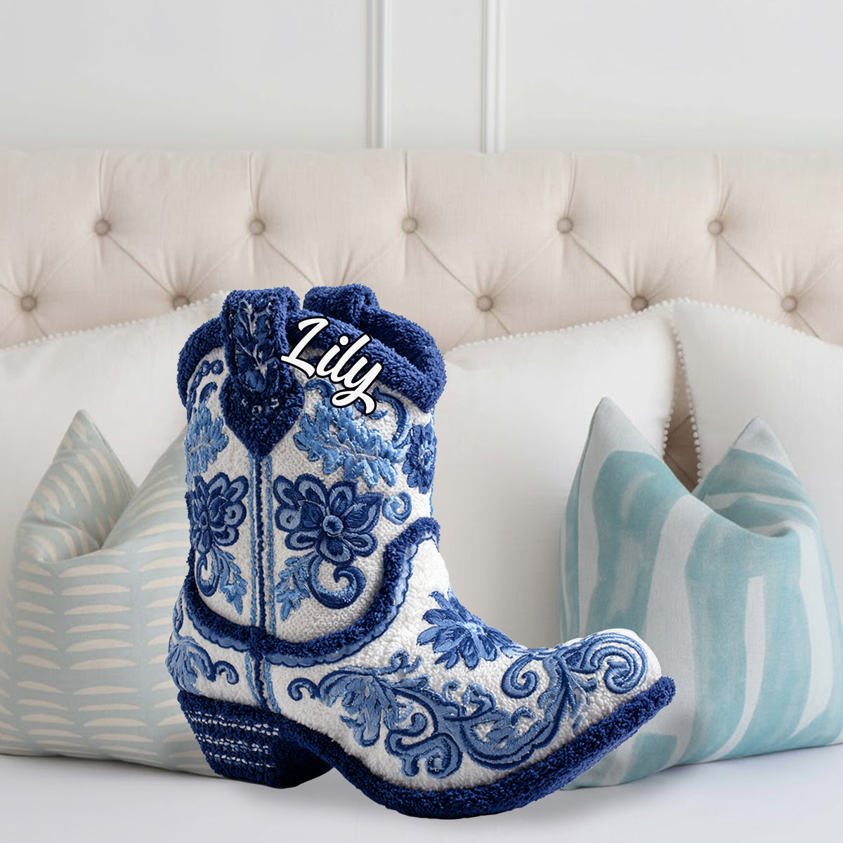 Strong Cowgirl - Personalized Cowgirl Faux Fur Shaped Pillow