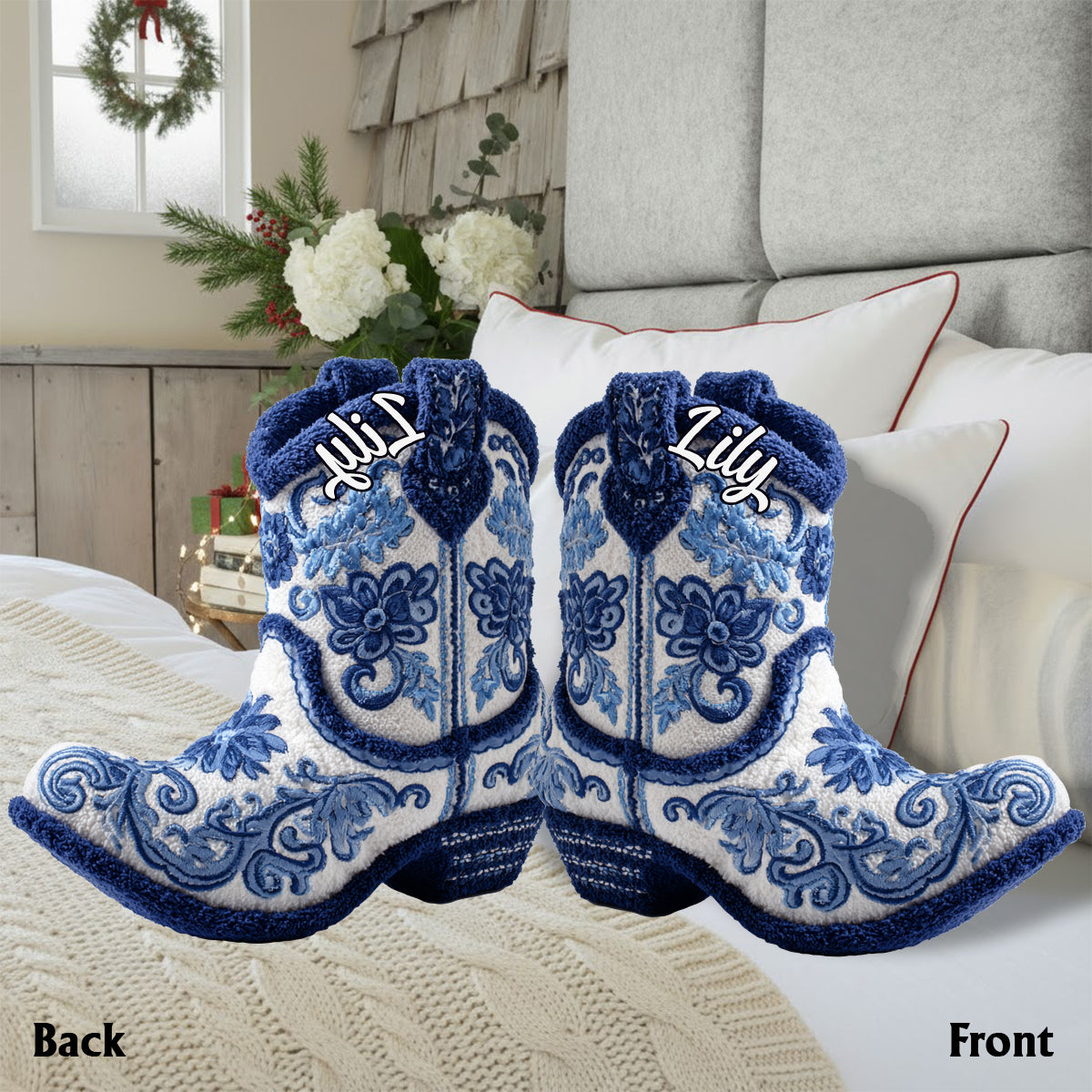 Strong Cowgirl - Personalized Cowgirl Faux Fur Shaped Pillow