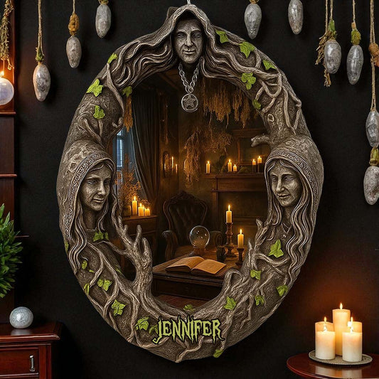 Witchy Vibe - Personalized Witch Wall Hanging Mirror