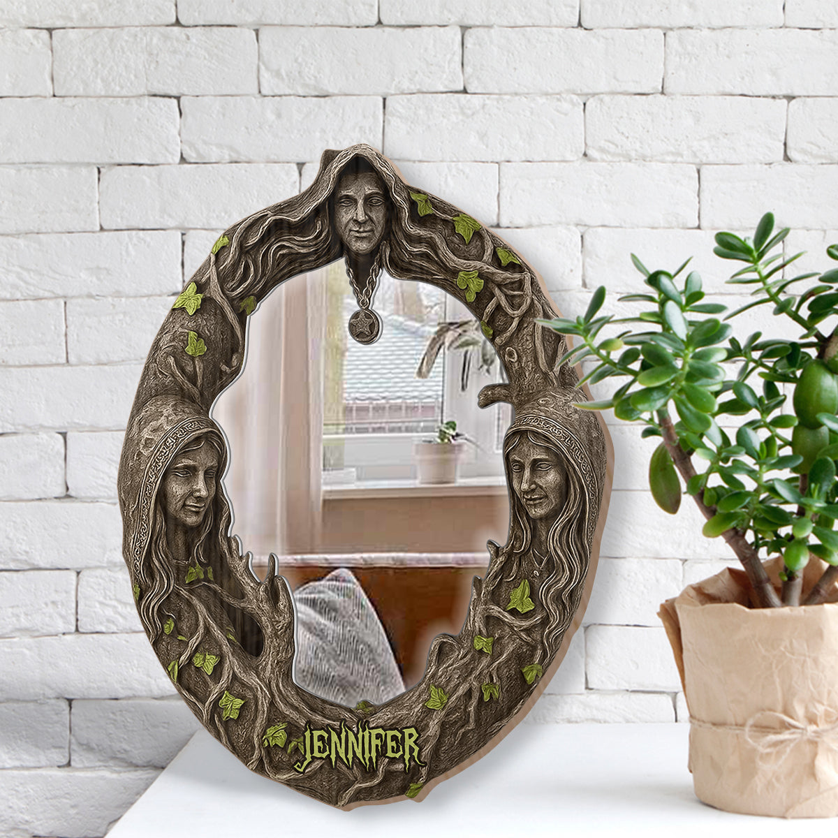 Witchy Vibe - Personalized Witch Wall Hanging Mirror