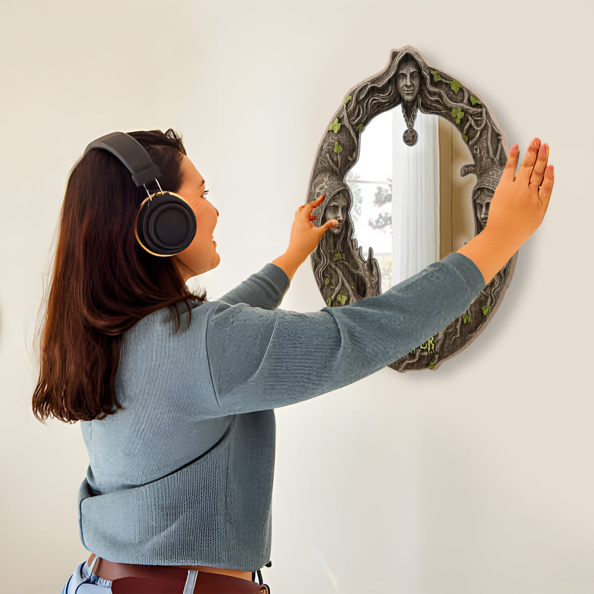 Witchy Vibe - Personalized Witch Wall Hanging Mirror