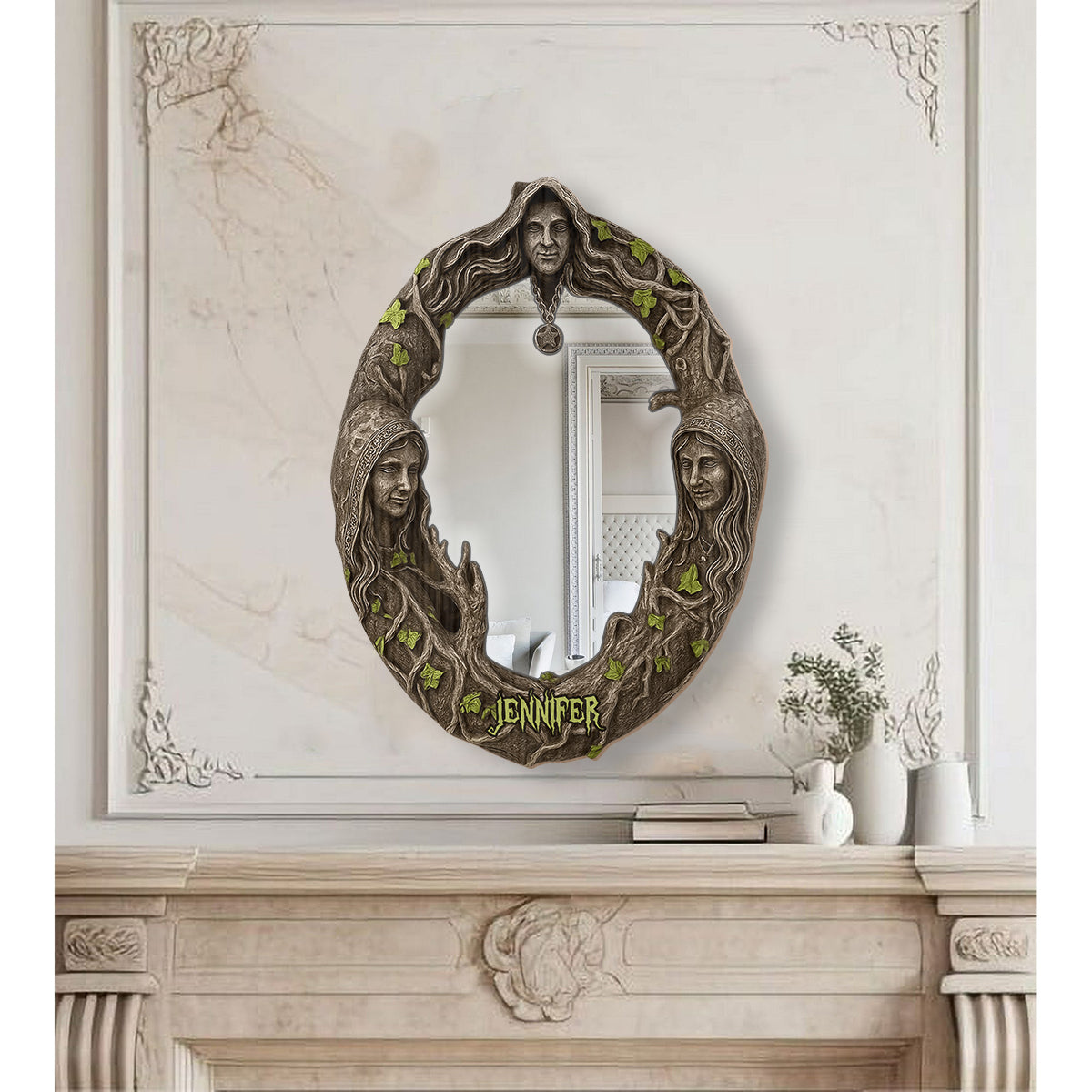 Witchy Vibe - Personalized Witch Wall Hanging Mirror