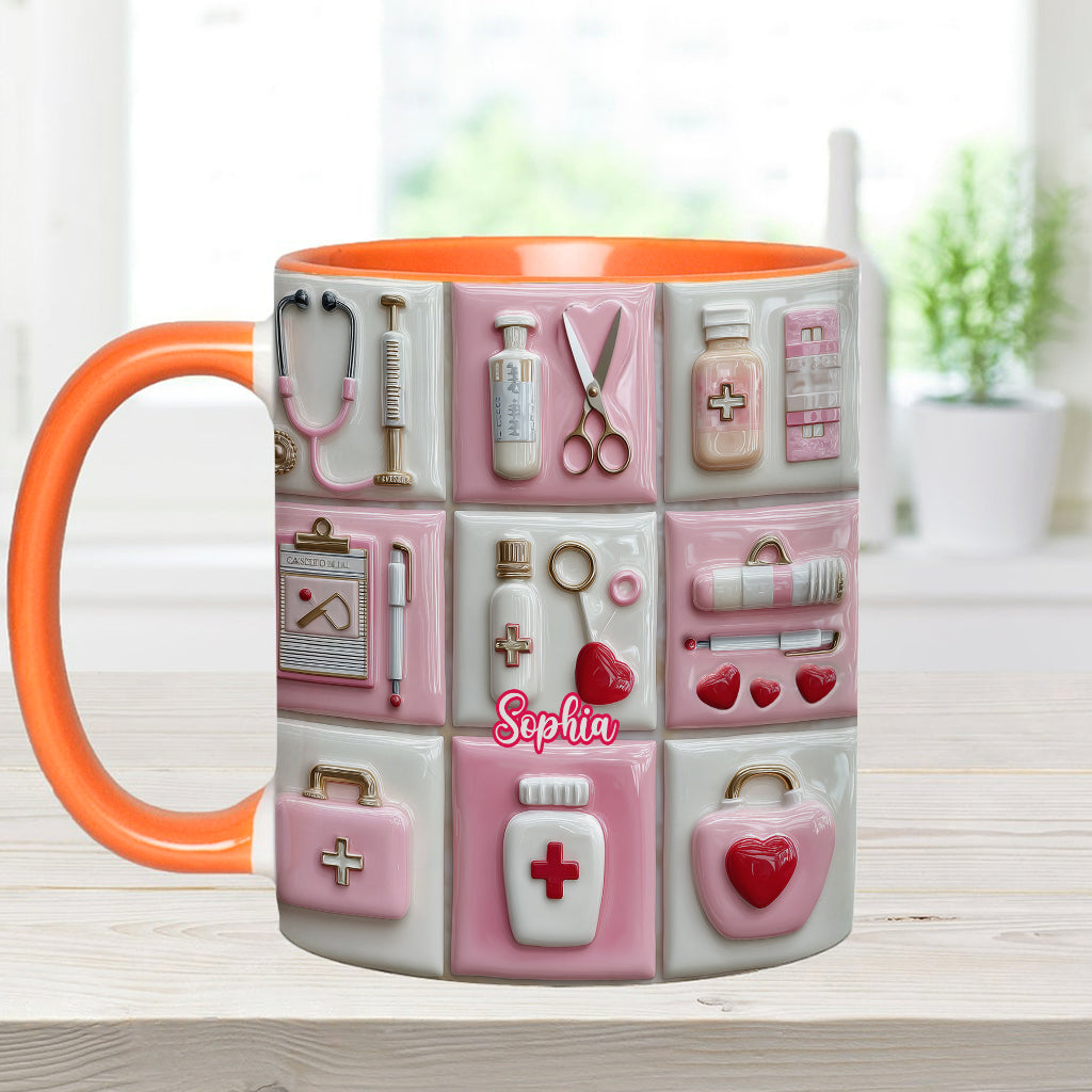 Love Nurse Life - Personalized Nurse Accent Mug