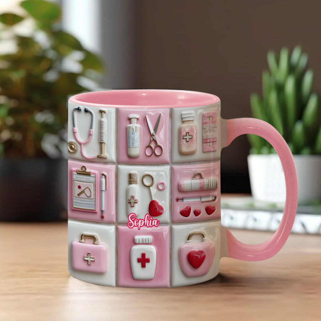 Love Nurse Life - Personalized Nurse Accent Mug