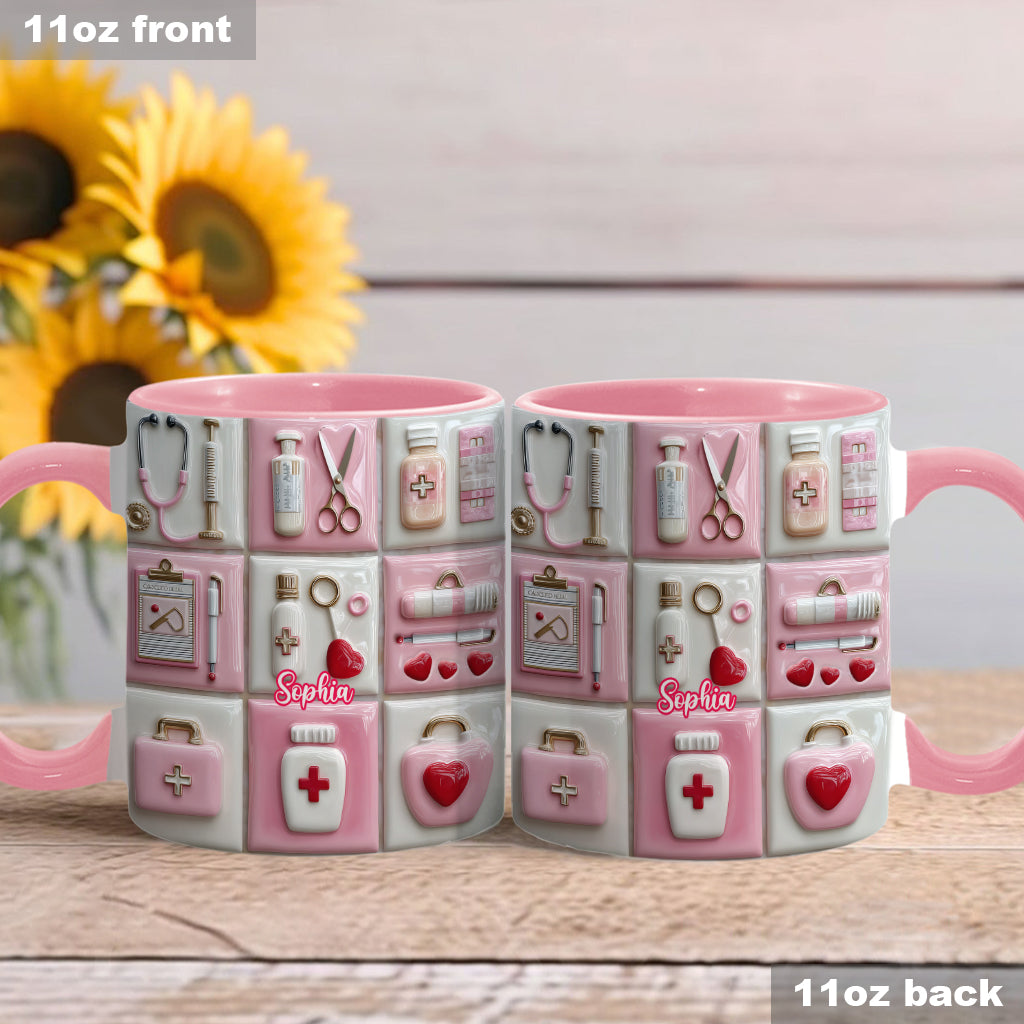Love Nurse Life - Personalized Nurse Accent Mug