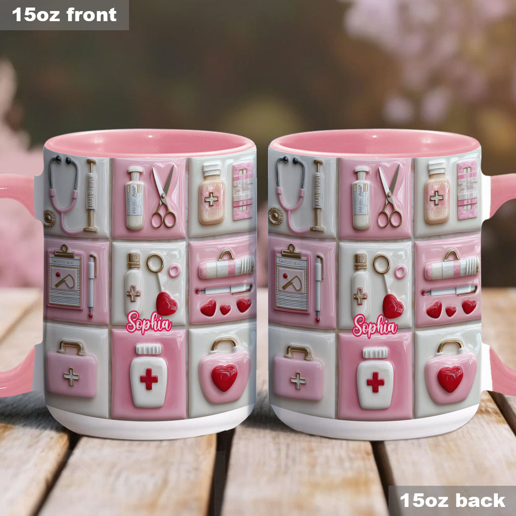 Love Nurse Life - Personalized Nurse Accent Mug
