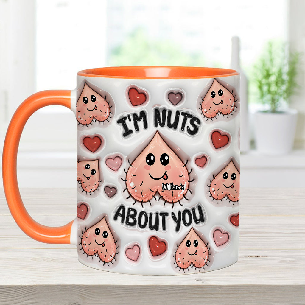 I'm Nuts About You - Personalized Couple Accent Mug