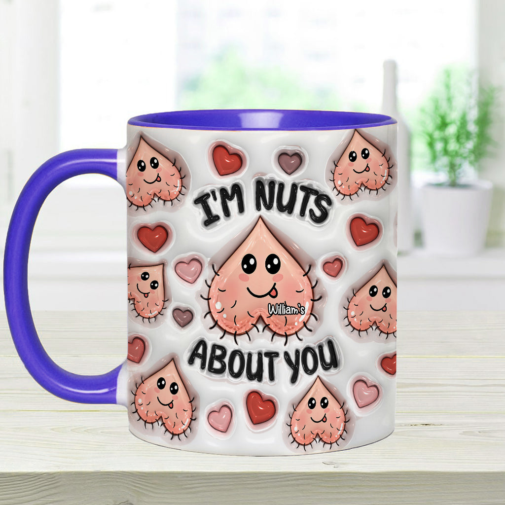 I'm Nuts About You - Personalized Couple Accent Mug