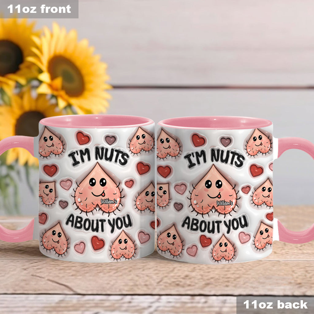 I'm Nuts About You - Personalized Couple Accent Mug