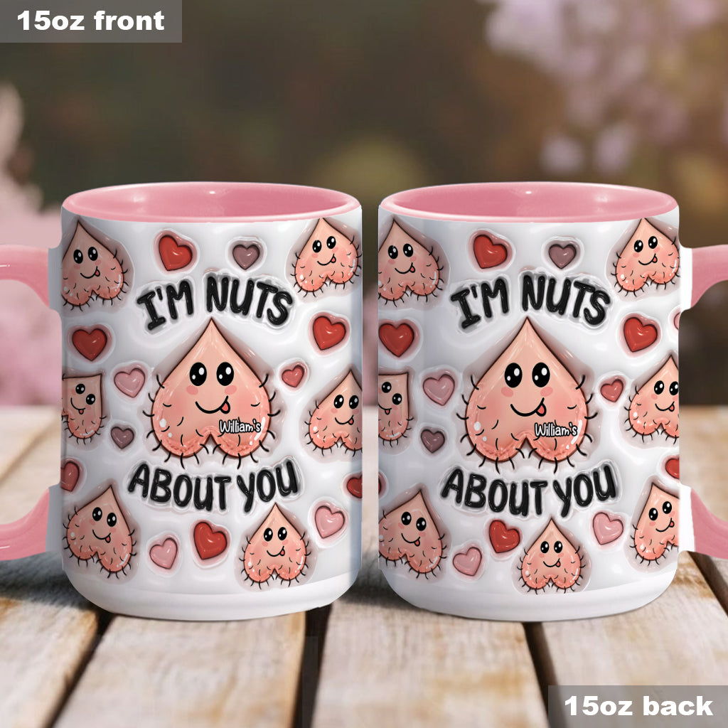 I'm Nuts About You - Personalized Couple Accent Mug