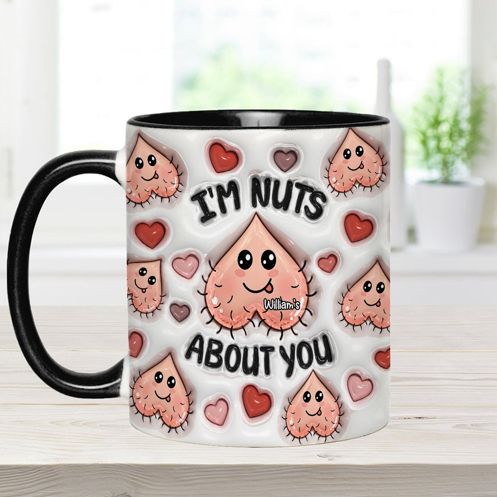I'm Nuts About You - Personalized Couple Accent Mug