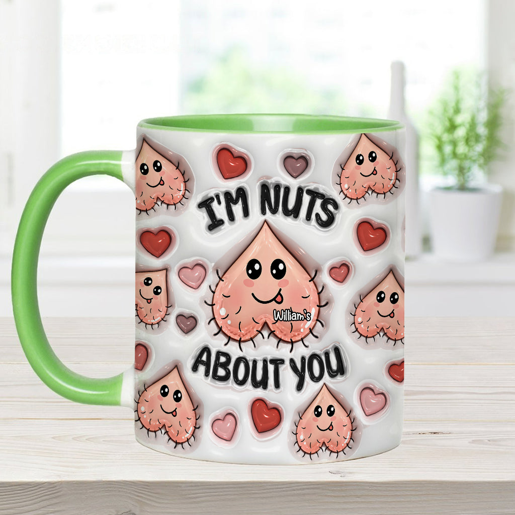 I'm Nuts About You - Personalized Couple Accent Mug