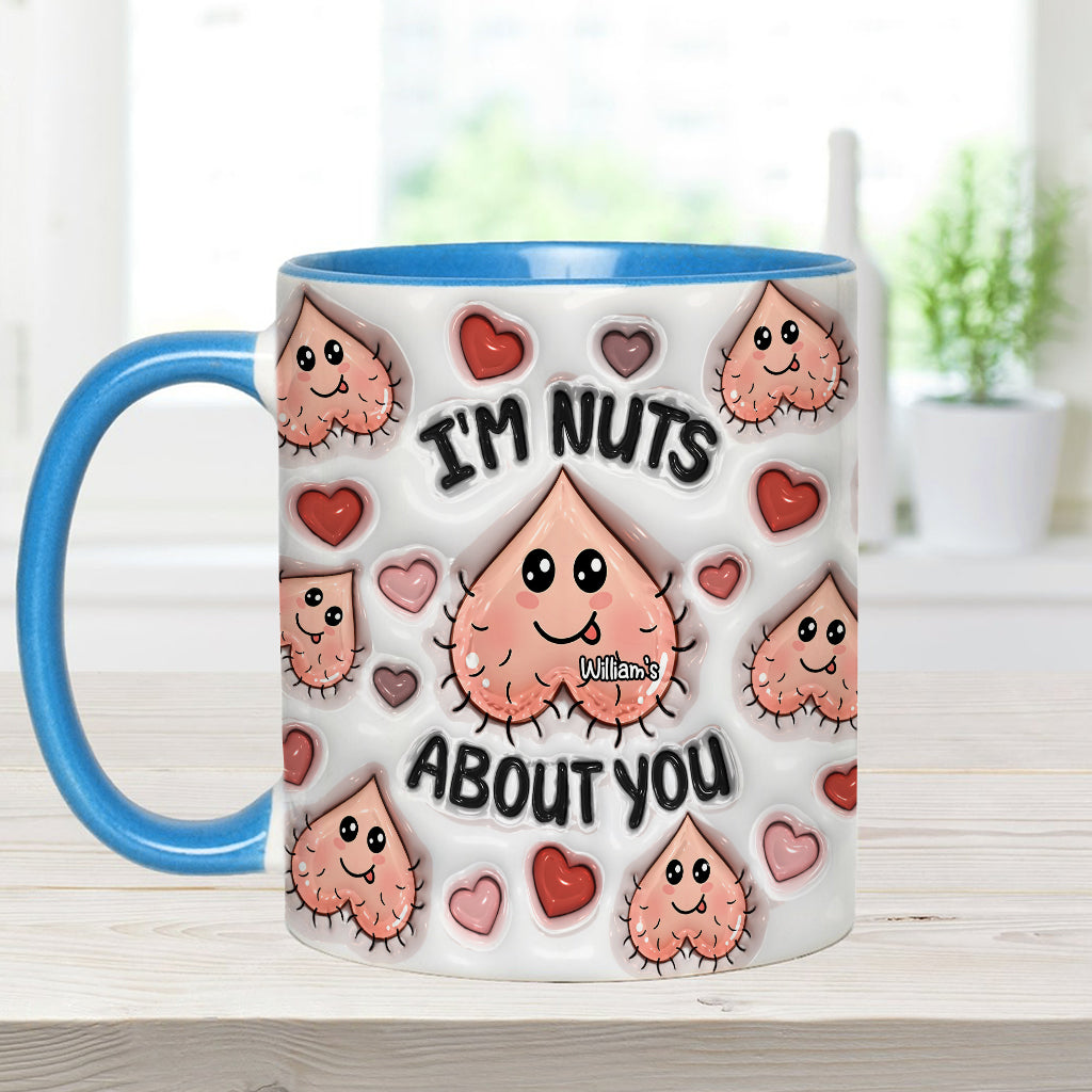 I'm Nuts About You - Personalized Couple Accent Mug