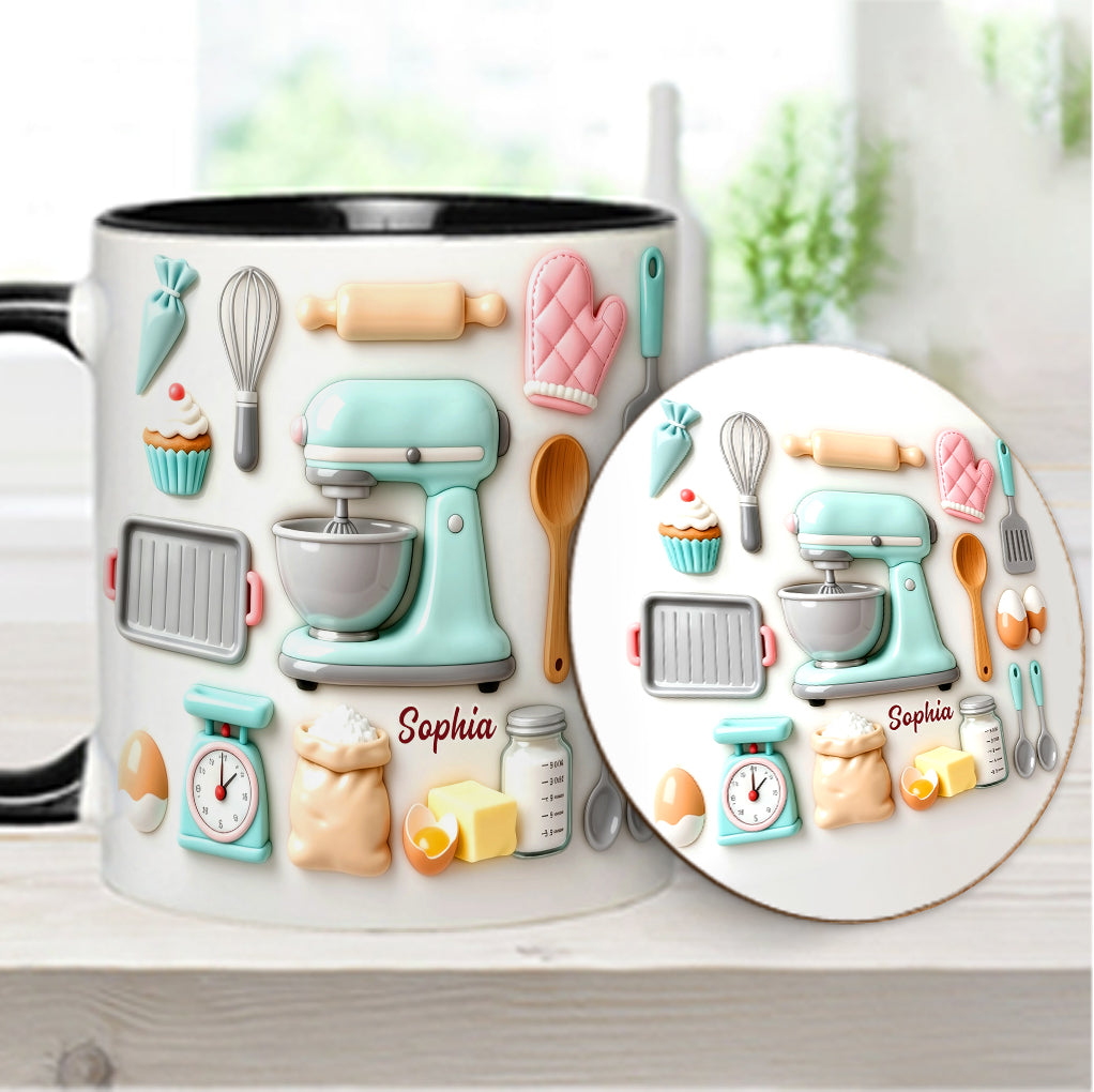 Love Baking - Personalized Baking Accent Mug & Coaster